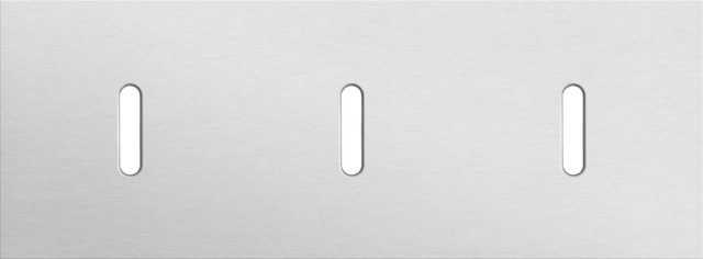 Drievoudige afdekplaat, horizontaal 71 mm centerafstand,voor