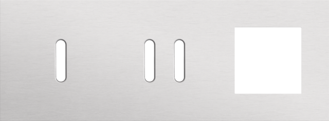 Drievoudige afdekplaat, horizontaal 71 mm centerafstand,voor