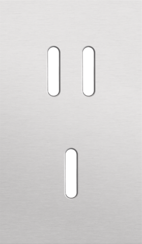 Tweevoudige afdekplaat, verticaal 60 mm centerafstand, voor