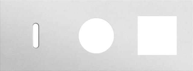 Drievoudige afdekplaat, horizontaal 71 mm centerafstand,voor