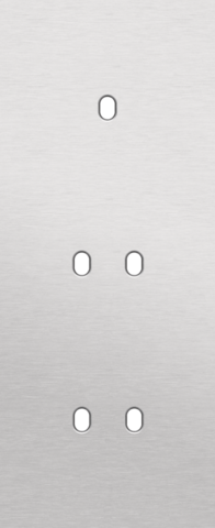 Drievoudige afdekplaat, verticaal 60 mm centerafstand, voor