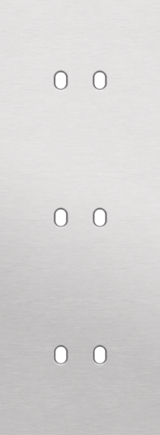 Drievoudige afdekplaat, verticaal 71 mm centerafstand, voor