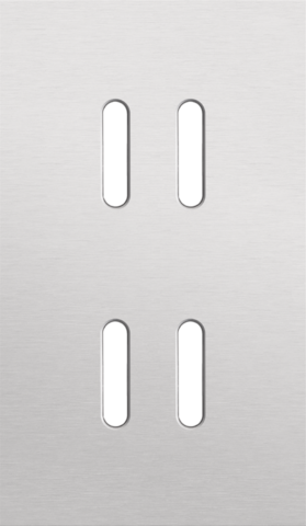 Tweevoudige afdekplaat, verticaal 60 mm centerafstand, voor