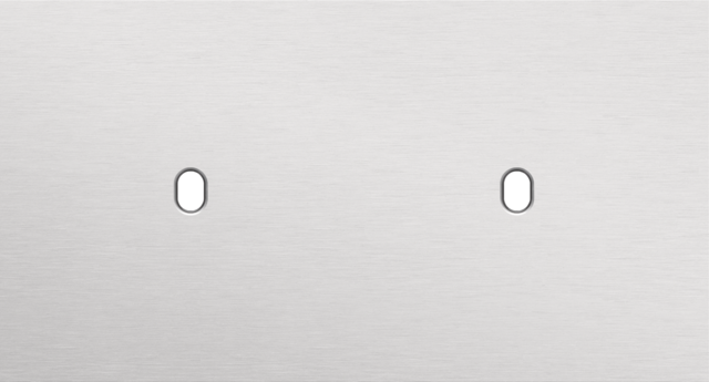 Tweevoudige afdekplaat, horizontaal 71 mm centerafstand, voo