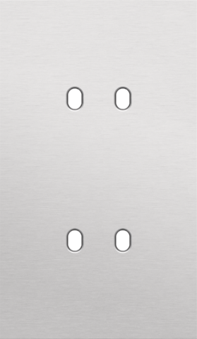 Tweevoudige afdekplaat, verticaal 60 mm centerafstand, voor