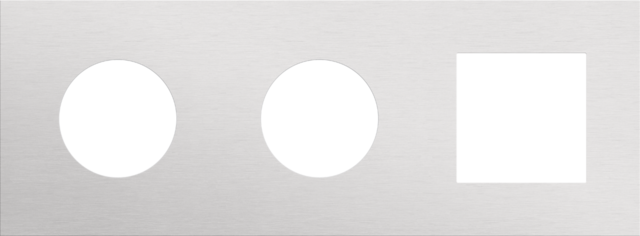 Drievoudige afdekplaat, horizontaal 71 mm centerafstand,voor