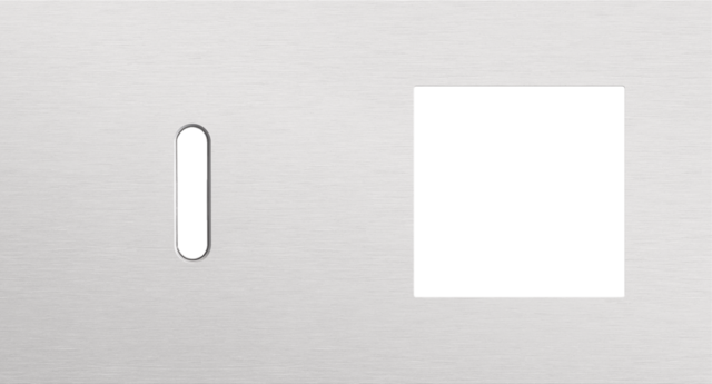 Tweevoudige afdekplaat, horizontaal 71 mm centerafstand,voor