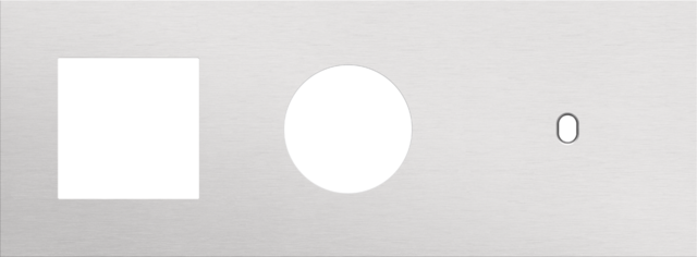 Drievoudige afdekplaat, horizontaal 71 mm centerafstand,voor