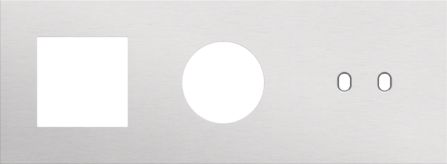 Drievoudige afdekplaat, horizontaal 71 mm centerafstand,voor