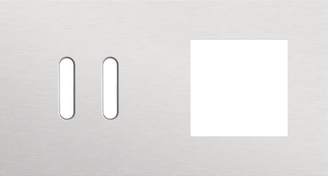 Tweevoudige afdekplaat, horizontaal 71 mm centerafstand,voor