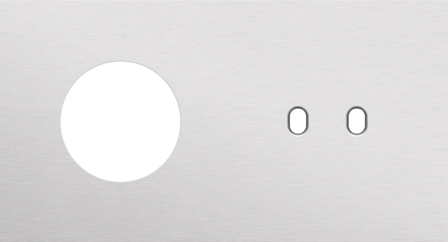 Tweevoudige afdekplaat, horizontaal 71 mm centerafstand, voo