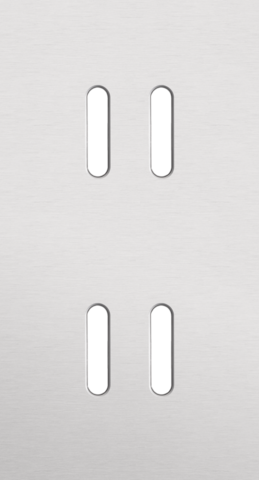 Tweevoudige afdekplaat, verticaal 71 mm centerafstand, voor