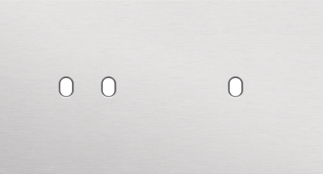 Tweevoudige afdekplaat, horizontaal 71 mm centerafstand, voo