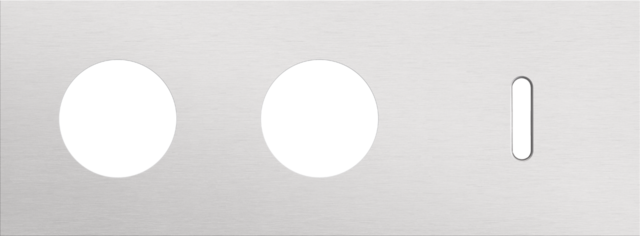 Drievoudige afdekplaat, horizontaal 71 mm centerafstand, voo