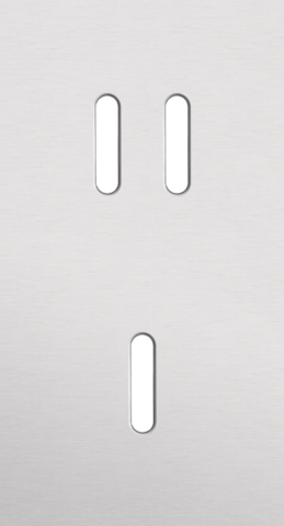 Tweevoudige afdekplaat, verticaal 71 mm centerafstand, voor