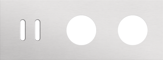 Drievoudige afdekplaat, horizontaal 71 mm centerafstand, voo