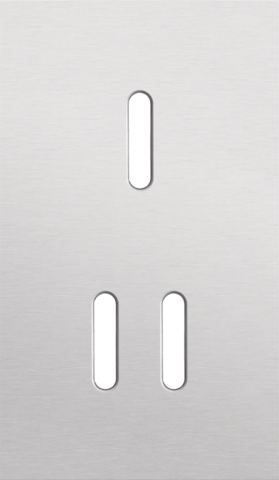 Tweevoudige afdekplaat, verticaal 60 mm centerafstand, voor