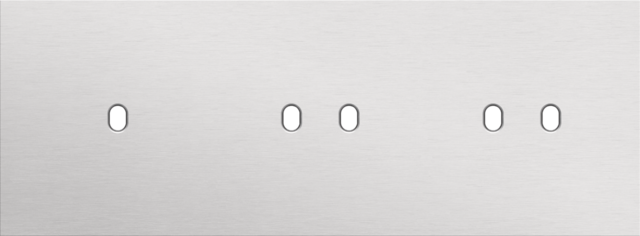 Drievoudige afdekplaat, horizontaal 71 mm centerafstand,voor