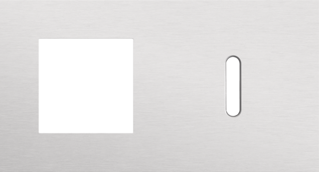 Tweevoudige afdekplaat, horizontaal 71 mm centerafstand,voor