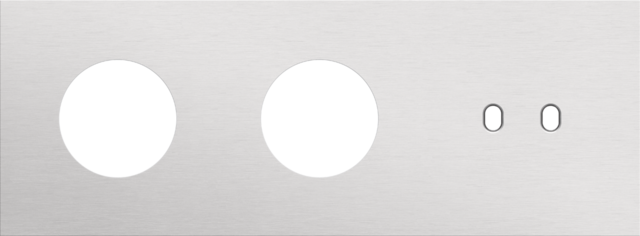 Drievoudige afdekplaat, horizontaal 71 mm centerafstand, voo