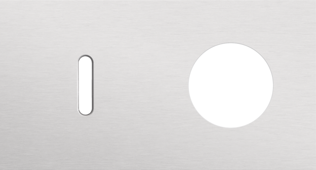 Tweevoudige afdekplaat, horizontaal 71 mm centerafstand, voo