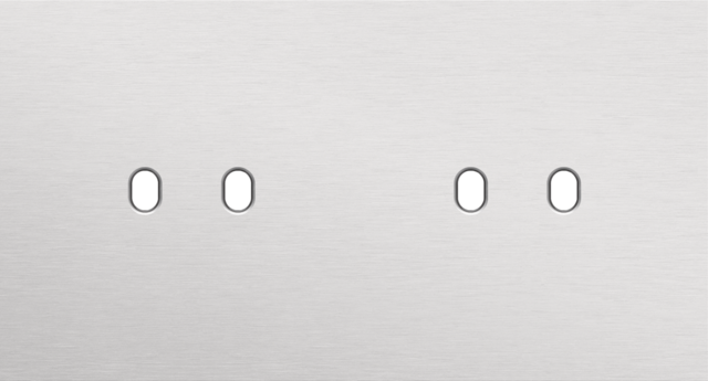 Tweevoudige afdekplaat, horizontaal 71 mm centerafstand, voo