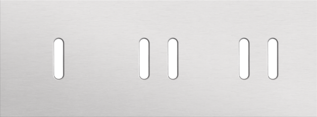 Drievoudige afdekplaat, horizontaal 71 mm centerafstand,voor