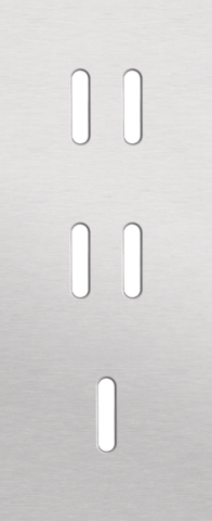 Drievoudige afdekplaat, verticaal 60 mm centerafstand, voor