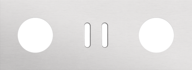 Drievoudige afdekplaat, horizontaal 71 mm centerafstand,voor