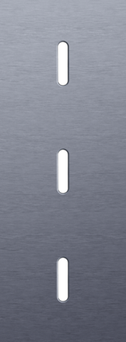 Drievoudige afdekplaat, verticaal 71 mm centerafstand, voor