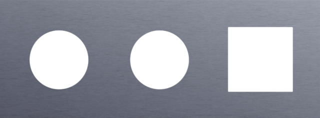 Drievoudige afdekplaat, horizontaal 71 mm centerafstand,voor