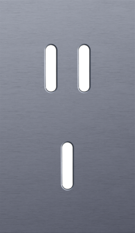 Tweevoudige afdekplaat, verticaal 60 mm centerafstand, voor