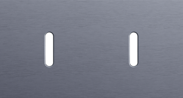 Tweevoudige afdekplaat, horizontaal 71 mm centerafstand, voo