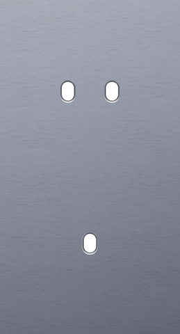 Tweevoudige afdekplaat, verticaal 71 mm centerafstand, voor