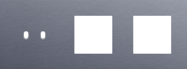 Drievoudige afdekplaat, horizontaal 71 mm centerafstand,voor