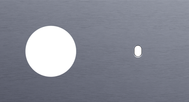 Tweevoudige afdekplaat, horizontaal 71 mm centerafstand, voo