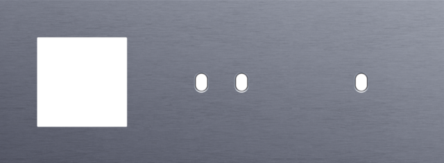 Drievoudige afdekplaat, horizontaal 71 mm centerafstand,voor