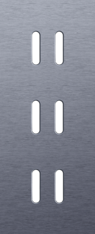 Drievoudige afdekplaat, verticaal 60 mm centerafstand, voor