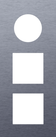 Drievoudige afdekplaat, verticaal 60 mm centerafstand, voor