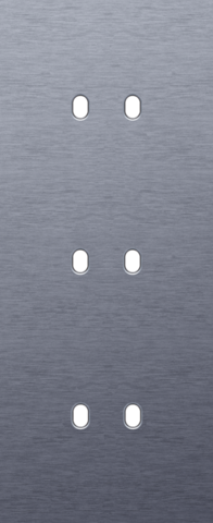 Drievoudige afdekplaat, verticaal 60 mm centerafstand, voor