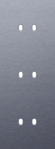 Drievoudige afdekplaat, verticaal 71 mm centerafstand, voor