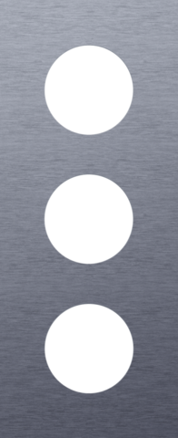 Drievoudige afdekplaat, 60 mm centerafstand, voor drie stopc