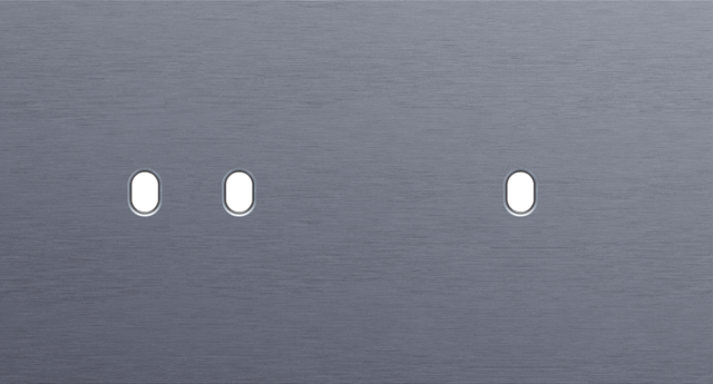 Tweevoudige afdekplaat, horizontaal 71 mm centerafstand, voo