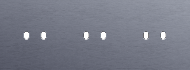 Drievoudige afdekplaat, horizontaal 71 mm centerafstand, voo