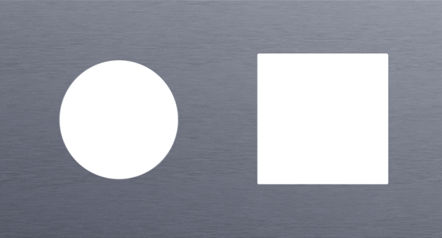 Tweevoudige afdekplaat, horizontaal 71 mm centerafstand,voor