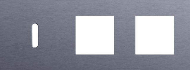 Drievoudige afdekplaat, horizontaal 71 mm centerafstand,voor