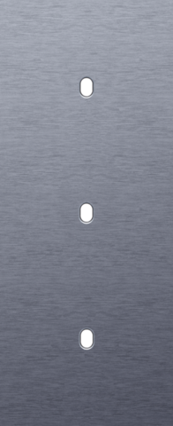 Drievoudige afdekplaat, verticaal 60 mm centerafstand, voor