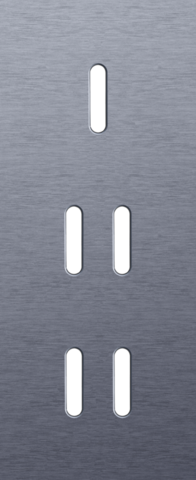 Drievoudige afdekplaat, verticaal 60 mm centerafstand, voor