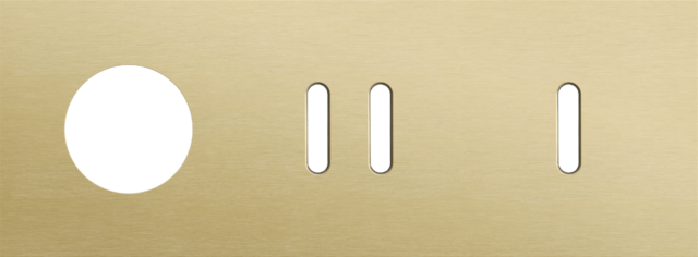 Drievoudige afdekplaat, horizontaal 71 mm centerafstand,voor