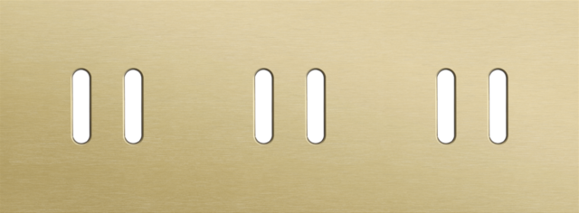 Drievoudige afdekplaat, horizontaal 71 mm centerafstand, voo